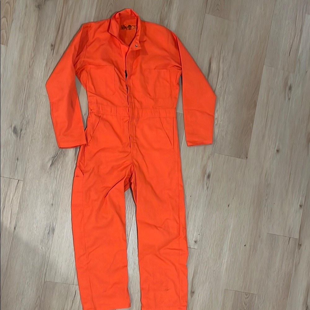 Kids Orange One Piece painter suit high school pep deer hunting blaze orange